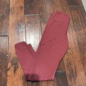 Senita wine/ Maroon laser cut  Leggings, xsmall